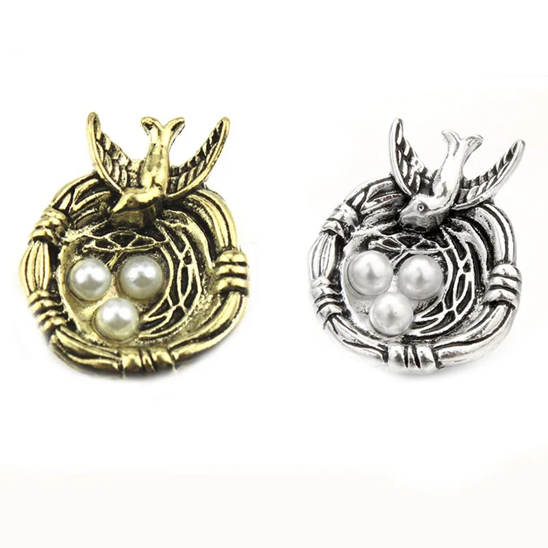 10 шт./лот новые серебряные/Золотые имитация жемчуга яйцо Птица Ювелирные изделия