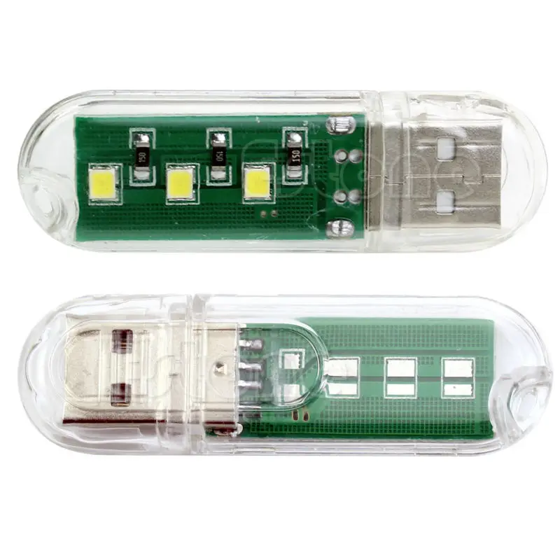 Мини Портативный Яркий 3 светодиодный светильник USB лампа для ПК ноутбука Чтение
