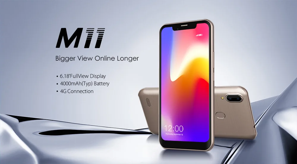 LEAGOO M11 Смартфон Android 8 1 6 18 &quot2 Гб ОЗУ 16 ПЗУ MT6739 четырехъядерный 4000 мАч задний