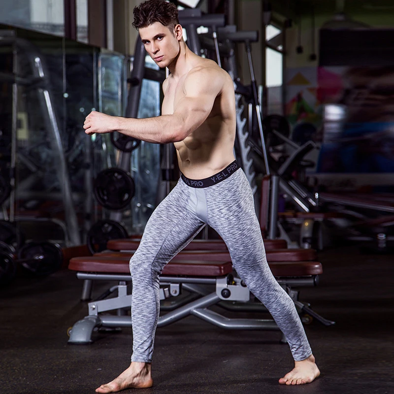 Компрессионные штаны для бега мужские тренировочные спортивные Леггинсы