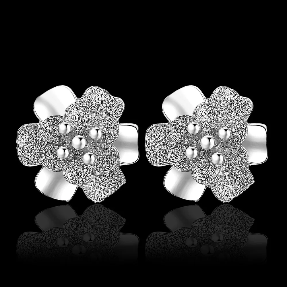 Милые корейские золотые серьги гвоздики в форме цветка с фианитом маленькие для