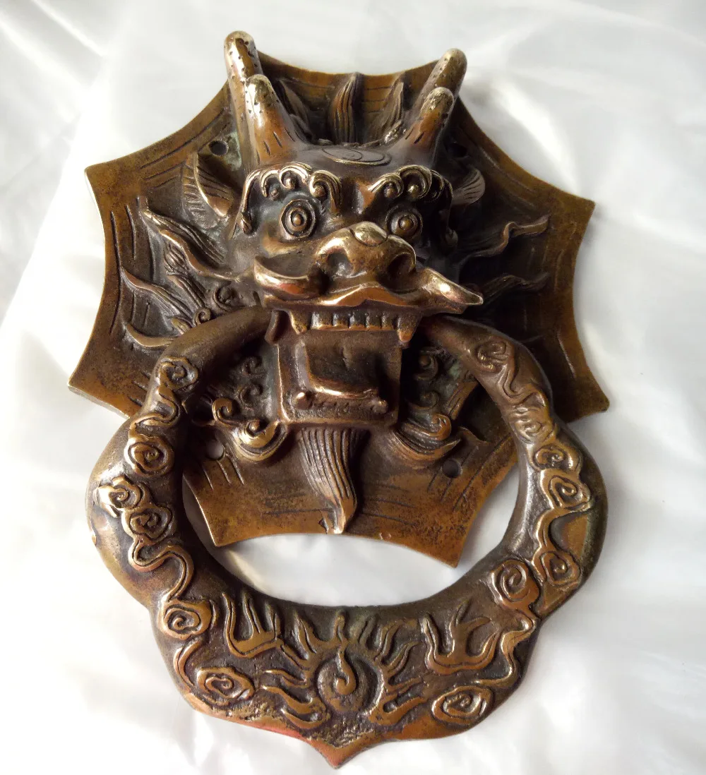 Ancient China Folk sculpture decorative door handle collection crafts | Дом и сад