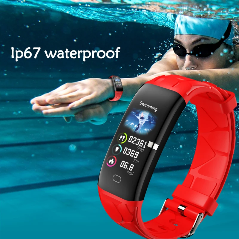 Smart Bracelet Ip67 Waterproof Heart Rate Monitoring Color Screen Sports Wristband Bluetooth Watch For Men Women | Электроника