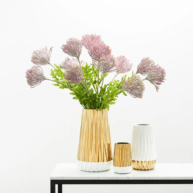 Креативная Золотая керамическая ваза в скандинавском стиле с рисунком оригами