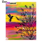 Алмазная живопись с цветными птицами Ever Instant, полноразмерная Алмазная вышивка 5D, картина сделай сам, мозаика для украшения дома Стразы S2F152