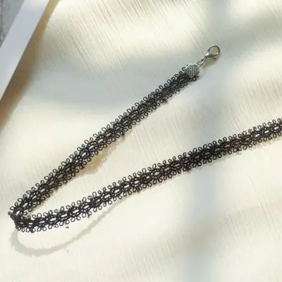 Новая мода панк готический девушка бархат кружево черного цвета Харадзюку