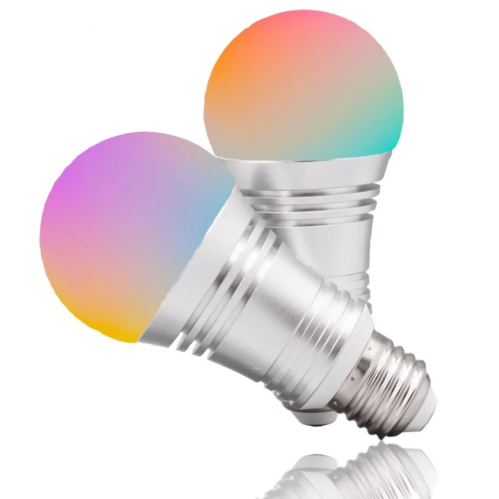 E27 7 Вт приложение Smart light и Alexa google голосовой помощник управляемая лампа RGBW