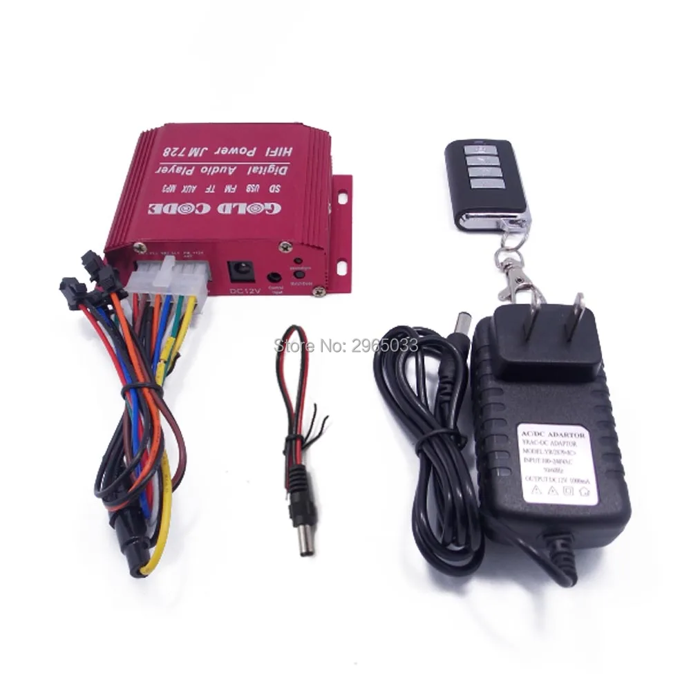 Moto rcycle аудио MP3 плеер FM радио безопасности удаленного Поддержка TF карты USB AUX