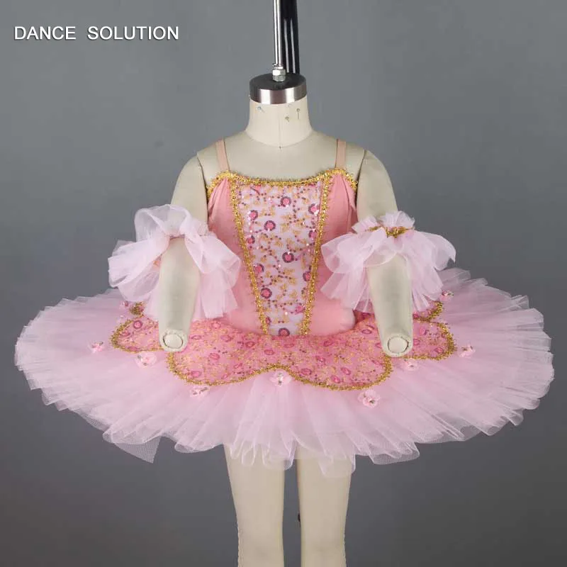 Стандартный размер бледно-розовый балетный танцевальный костюм пачка платье сольный танец блинная пачка BLL030