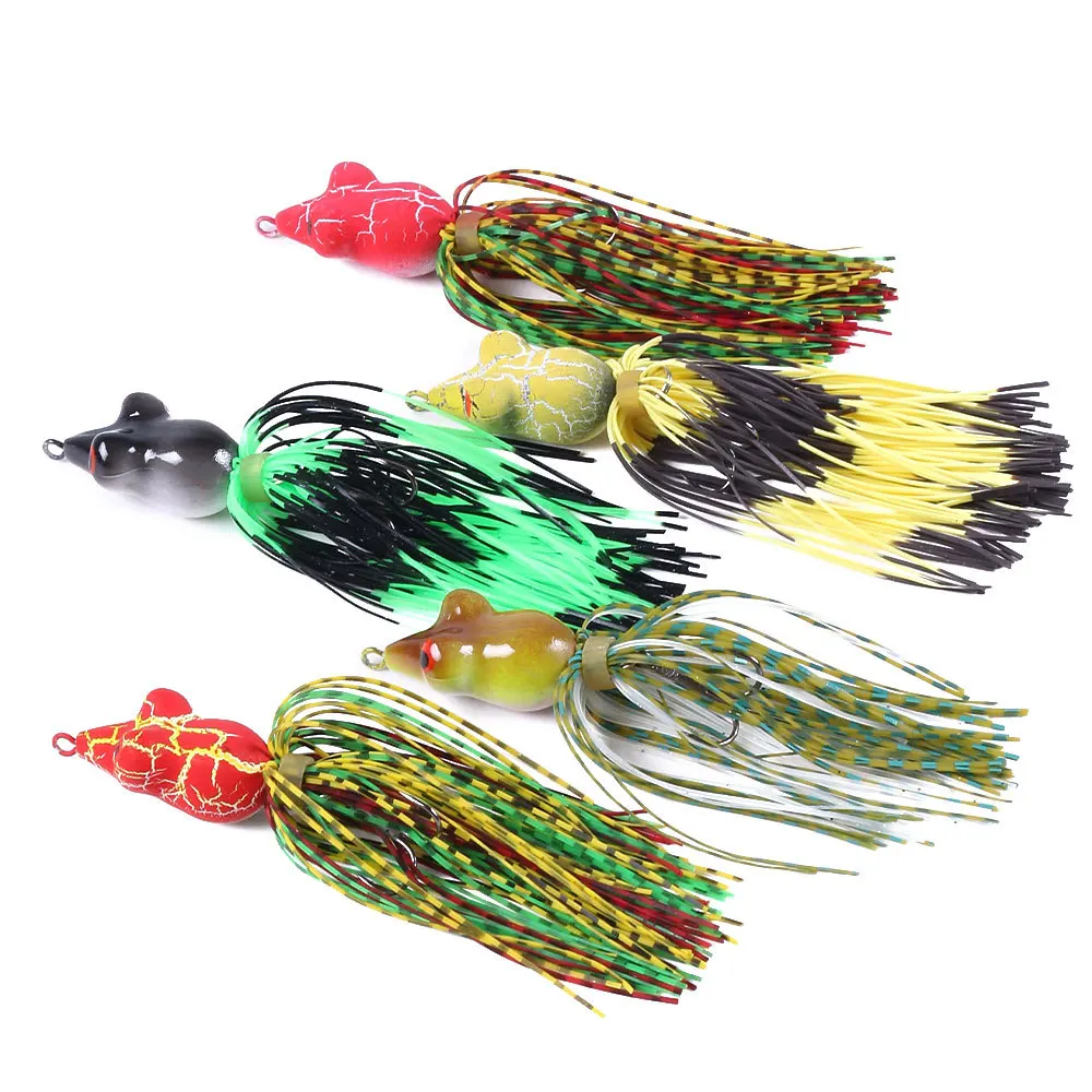 5 шт. пластиковая приманка Лягушка Мягкая 7 г 90 мм силиконовая с бородой Snakehead для