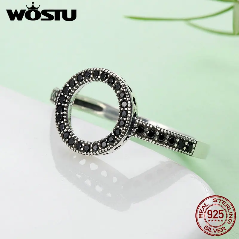 WOSTU,, 925 пробы Серебряное кольцо на палец для женщин, модное Брендовое ювелирное изделие, отличный подарок, CQR112