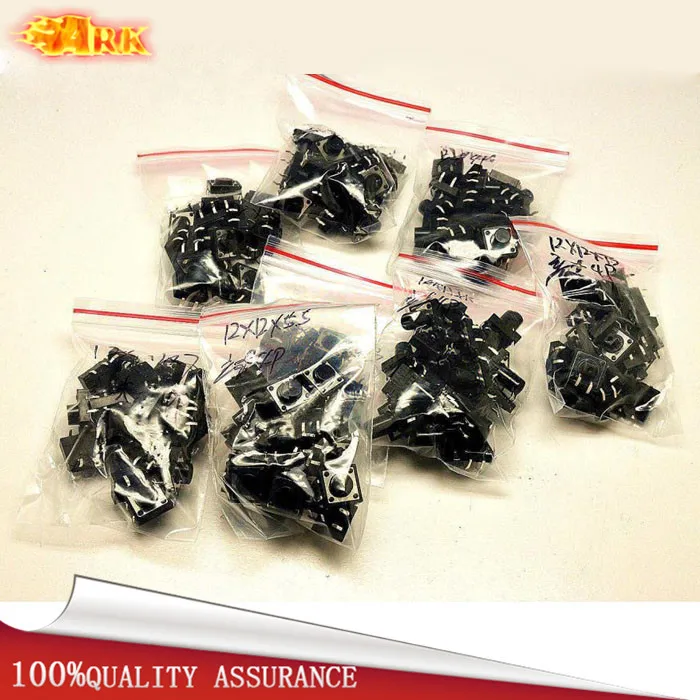 ARK Tact Switch Assorted Kit 12*12 DIP Tactile Push Button Switches 8ValuesX20PCS=160PCS |