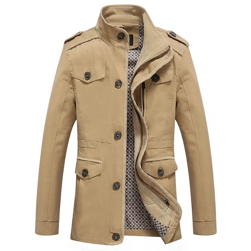 Free Shipping Mens Jackets Autumn New Mid Aged Men Business Thin Jacket Outwear Coat Plus Size M-5XL 95D | Мужская одежда