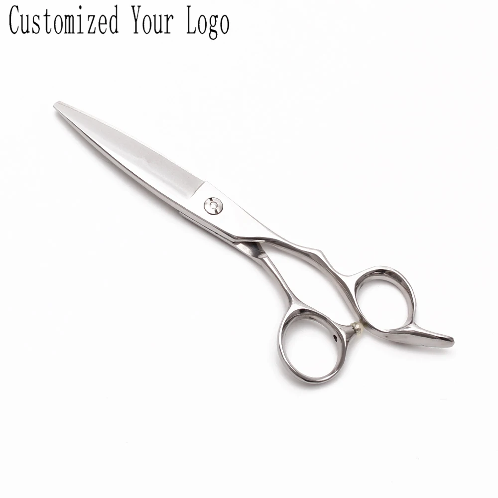6&quot 17cm JP 440C Shiny Engraving Logo Micro Sawtooth Cutting Shears Normal Scissors Barber Makas Professional Hair | Красота и