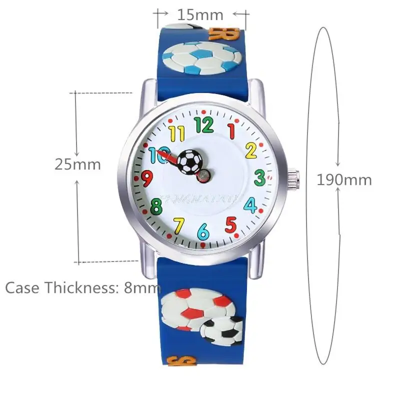 Часы Детские Водонепроницаемые кварцевые с 3d рисунком|clock radio mp3 player|watch clockclock bicycle