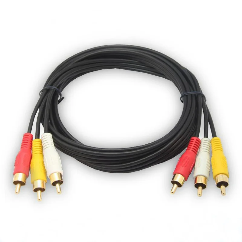 AIFFECT 1 м высокое качество 3 RCA кабель Папа-папа DVD Аудио Видео ТВ АВ позолоченный |