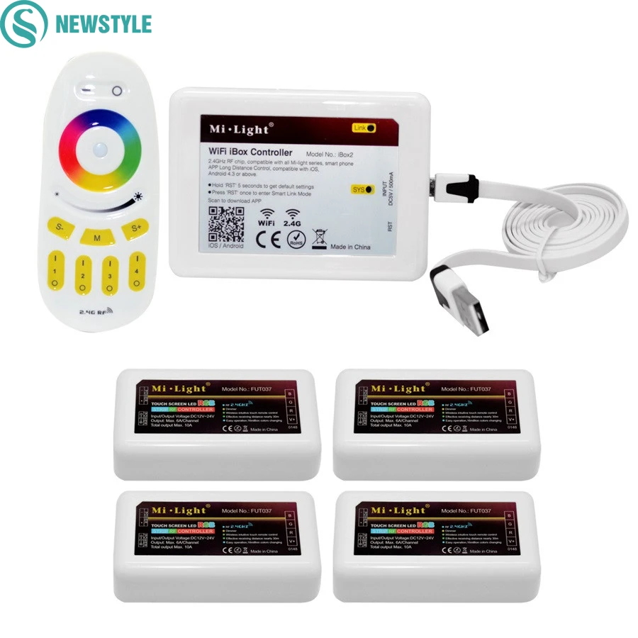 1 шт. Milight 2 4 г RF Wifi светодиодный пульт управления + RGB/RGBW/RGBCCT сенсорный