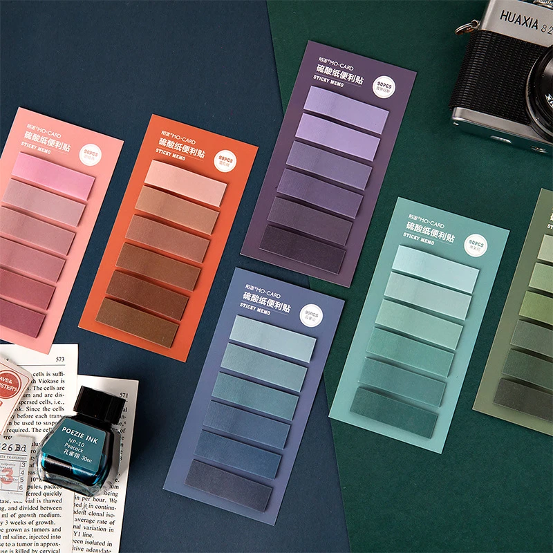 Милые однотонные Стикеры для заметок стикеры записей флажки канцелярские