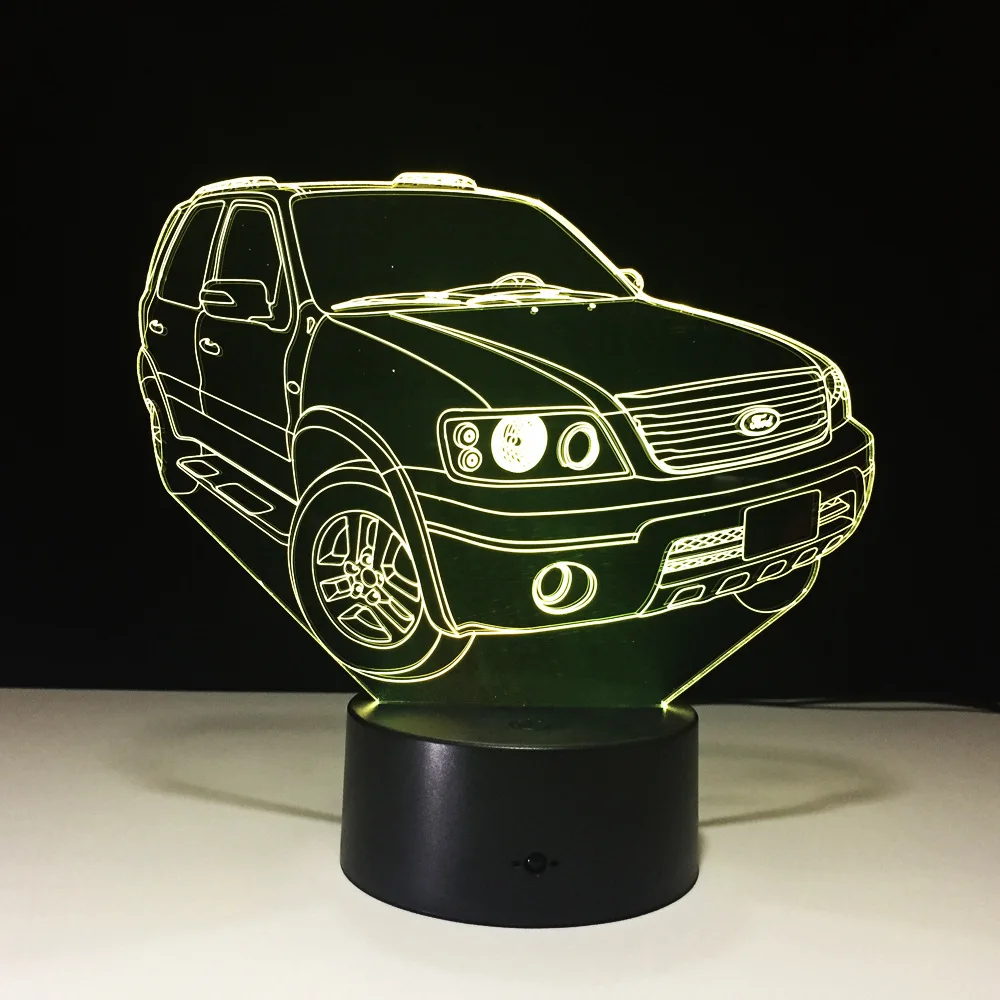 Фото 3D Автомобильный светодиодный ночник Luci Notturne свет для детей Usb лампа Лампы и 3D Автомобильный светодиодный ночник Luci Notturne свет для детей Usb лампа Лампы и