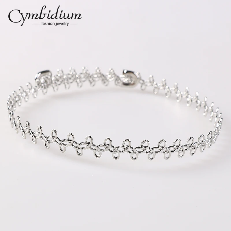 2017 Мода Металлические Крутящий Момент Золотой Пересек Чокеры Ожерелье Ювелирных