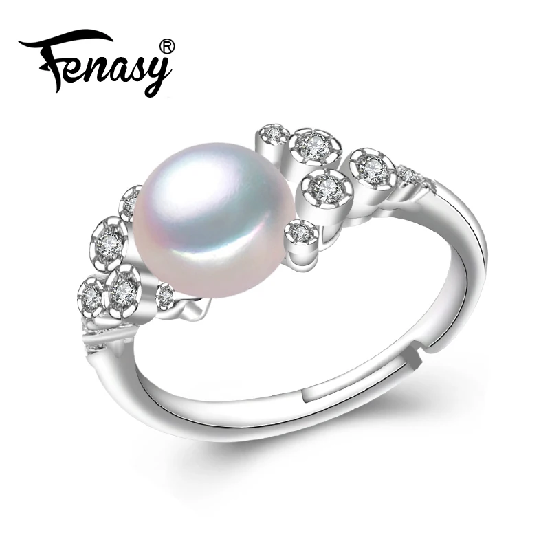 Женское кольцо с натуральным пресноводным жемчугом серебристого цвета|ring fashion|ring
