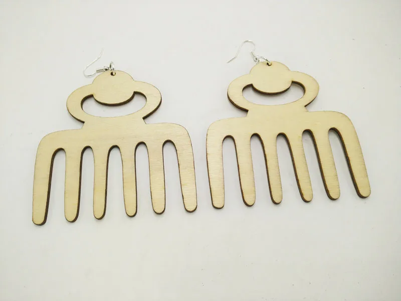 1 пара афро гребень модные популярные деревянные серьги для женщин K 038|wooden