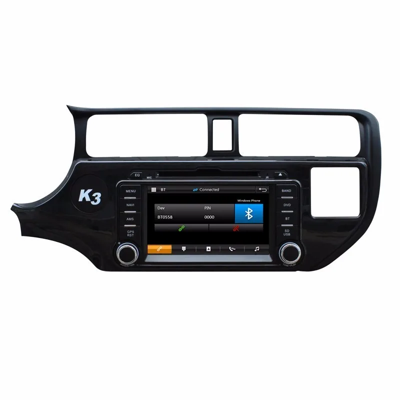 HD 1024*600 Авторадио автомобильный DVD GPS навигация для KIA RIO K3 Pride 2012 2013 2014 рулевое