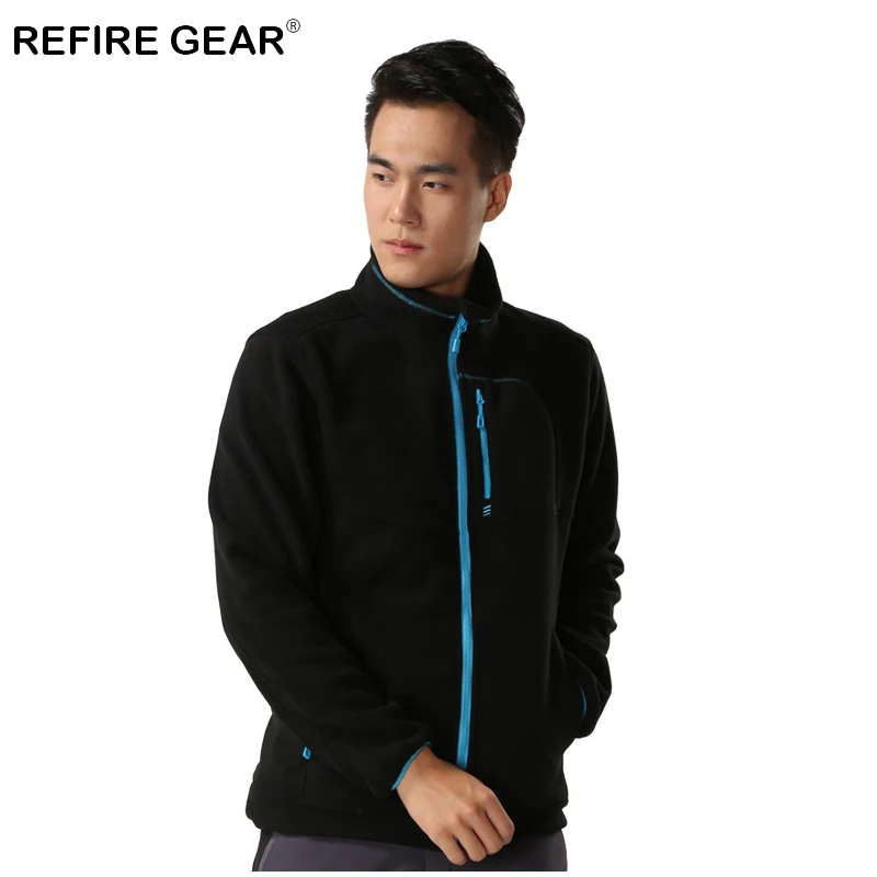 Мужская ветрозащитная куртка ReFire Gear зимняя теплая флисовая для походов на
