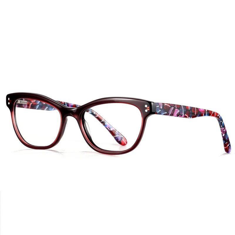 Красный CHASHMA брендовые дизайнерские оправы для очков ацетатные очки женские мужские очки de Grau Feminino - Цвет оправы: Красный