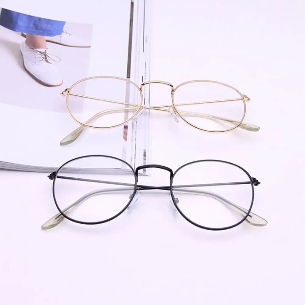 HobbyLane мужские и женские ретро круглые оправы Простые Стеклянные очки| |