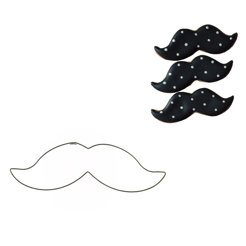 Абрикос 1 шт. Нержавеющая сталь усы Форма трафареты для нарезки печенья выпечки