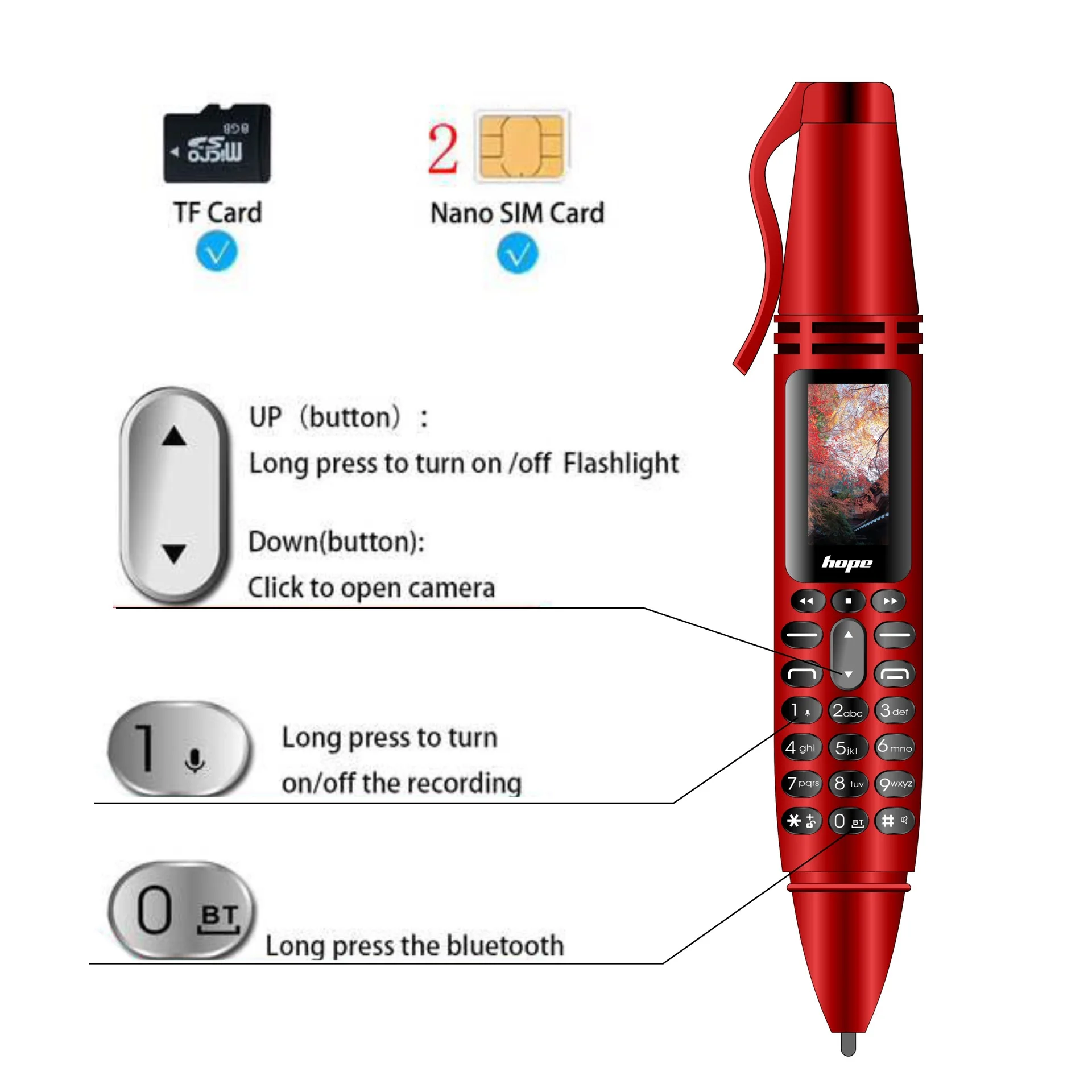 Dialer с дистанционным шумоподавлением и задней клипсой записывающая карта