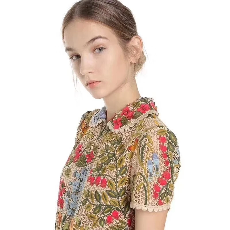 Vestidos verano vadim вышитые цветочные платья для женщин Милое длинное платье с оборками модная Милая офисная одежда для женщин