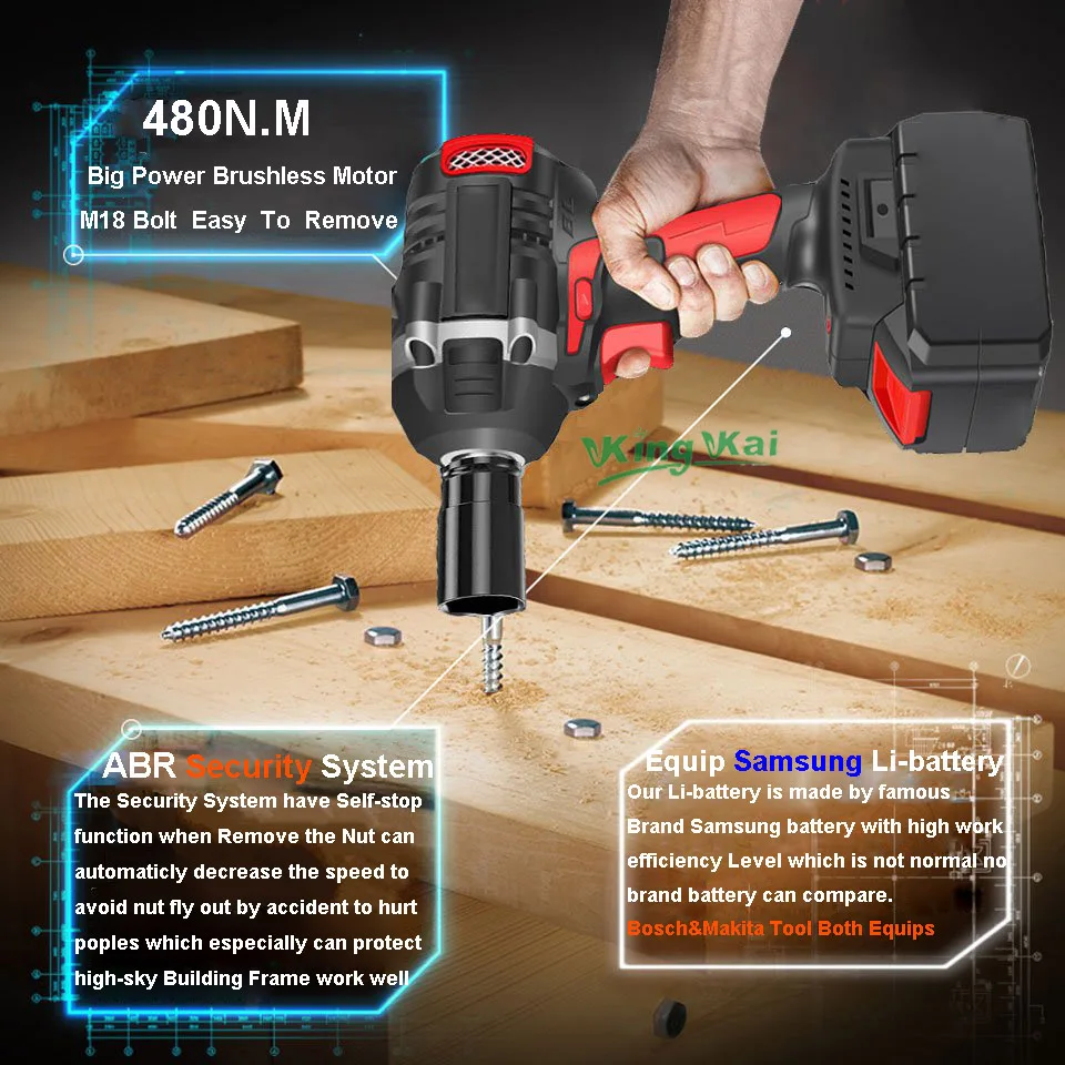 Аккумуляторная ударная дрель Y 480N/M 1/2 дюйма|electric wrench|impact wrench electriccar electric impact |