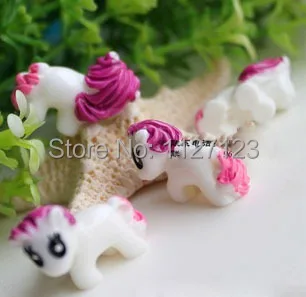 30pcs 11x20x15mm lovely resin horse Stuffings fit glass globe pendant make a wish necklace | Украшения и аксессуары