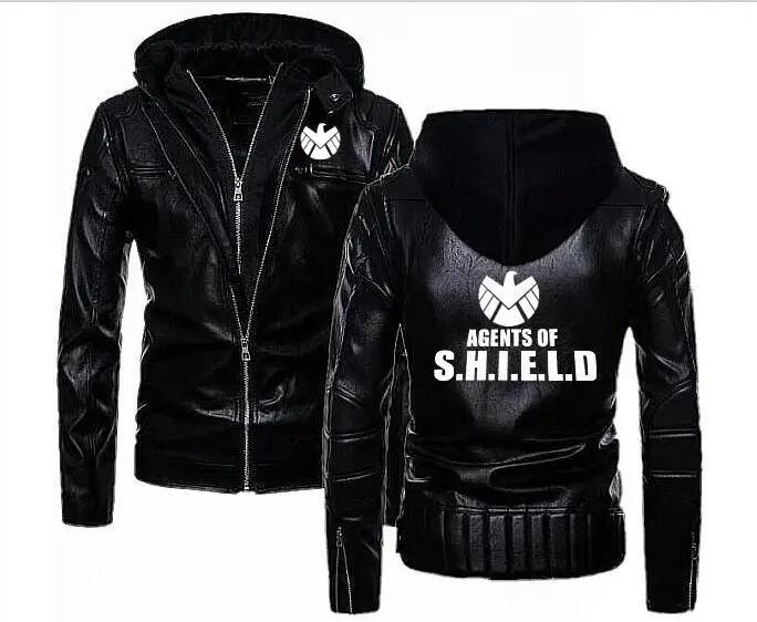Модные мужские Агенты s. h. i. e. l. d кожаная куртка с капюшоном панк Южная змея
