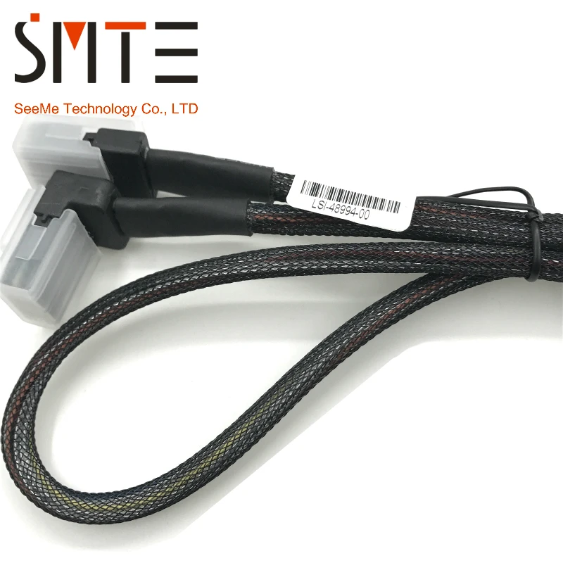 Damien Ultra Slim Flat Left Angled 90 Degree KVM MINI-SAS line 36pin SFF-8087 to 8087 Fenno Data Raid Cable 80cm LSI-48994-00 | Мобильные
