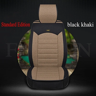 black khaki SE HeXinYan Универсальный Лен автомобилей чехлы для Suzuki swift SX4 Kizashi grand vitara ignis baleno jimny liana Авто стиль - Название цвета: black khaki SE