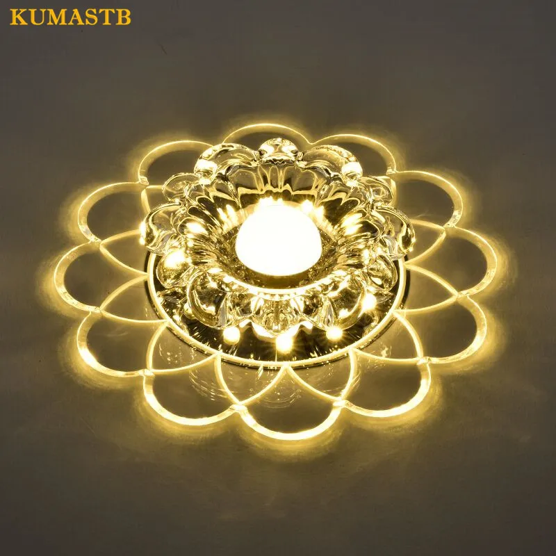 Светодиодный хрустальный цветок потолочный светильник s Гостиная Светильник