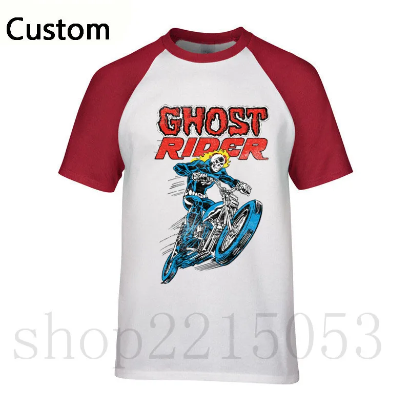 2018 Мужская органический хлопок Ghost Rider Футболка Camiseta модная футболка с коротким