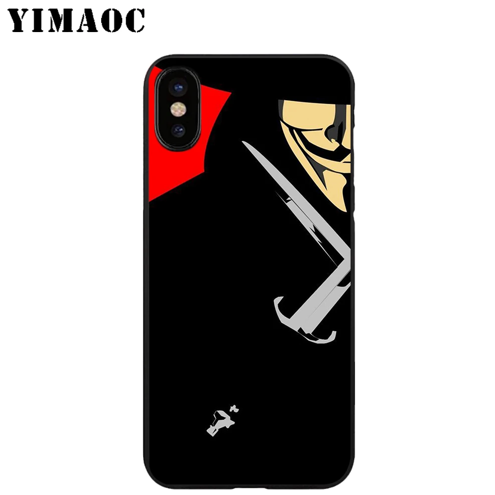 YIMAOC V для Vendetta Мягкий ТПУ Черный силиконовый чехол iPhone X или 10 8 7 6 6S Plus 5 5S SE Xr Xs Max |