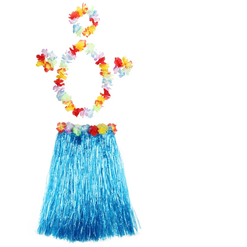 Гавайская Юбка Хула для детей и взрослых цветочная гирлянда комплект из 5