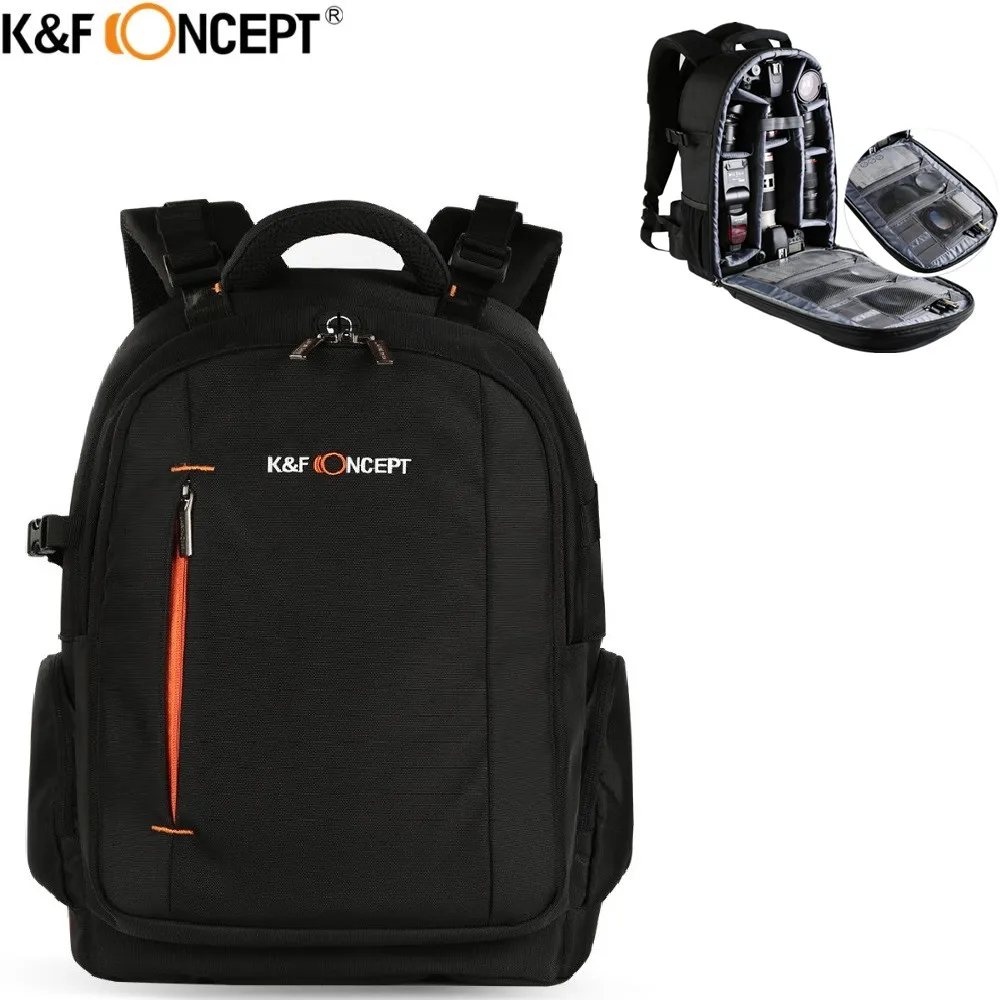 K & F CONCEPT Водонепроницаемый Камера Рюкзак Мульти функциональные DSLR SLR Камера/видео