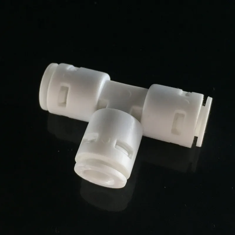 10 шт. PE Tee совместных трубы фитинг 1/4 быстрая пуш ап в разъем ID6.35mm установка для