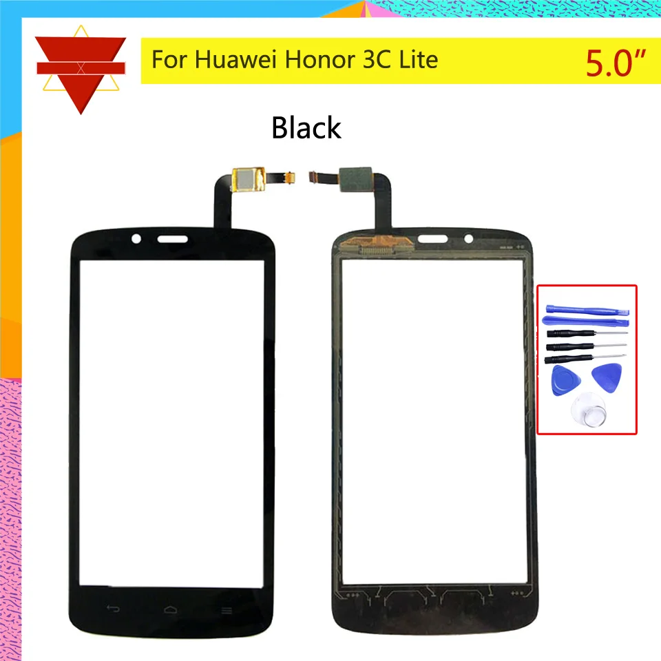Сенсорный экран для Huawei Honor 3C Lite 5 дюймов переднее стекло дигитайзер панель датчик