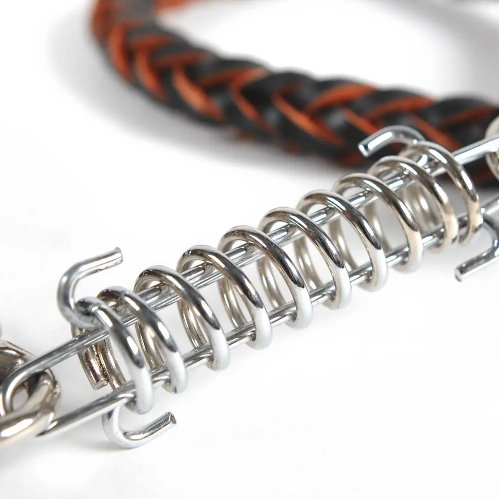 Large dog chain leash leather collar lead for M/L dogs pet supplies | Дом и сад