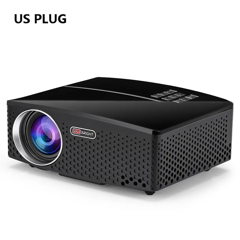 GP80 us PLUG GP80/GP80UP проектор HD светодиодный мини USB HDMI портативный проектор для домашнего кинотеатра 1080P кинопроектор(опционально Android 6,0 wifi - Цвет: GP80 us PLUG