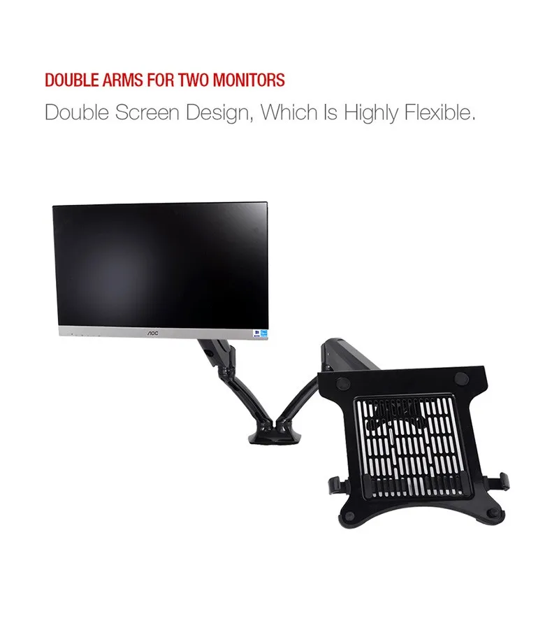 Настольная газовая пружина с двойным монитором для 10 &quot~ 27&quot монитора и 15 6&quot