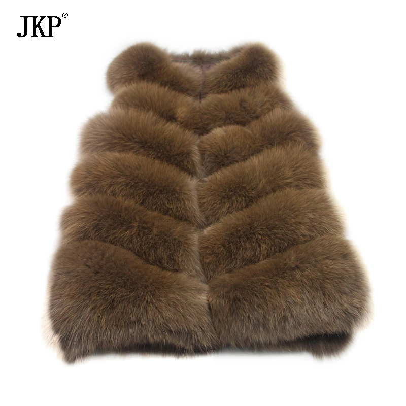 Winter 100% Real Fox Fur Vest Natural Fox Fur Vest  Women fur Coat Jackets enlarge