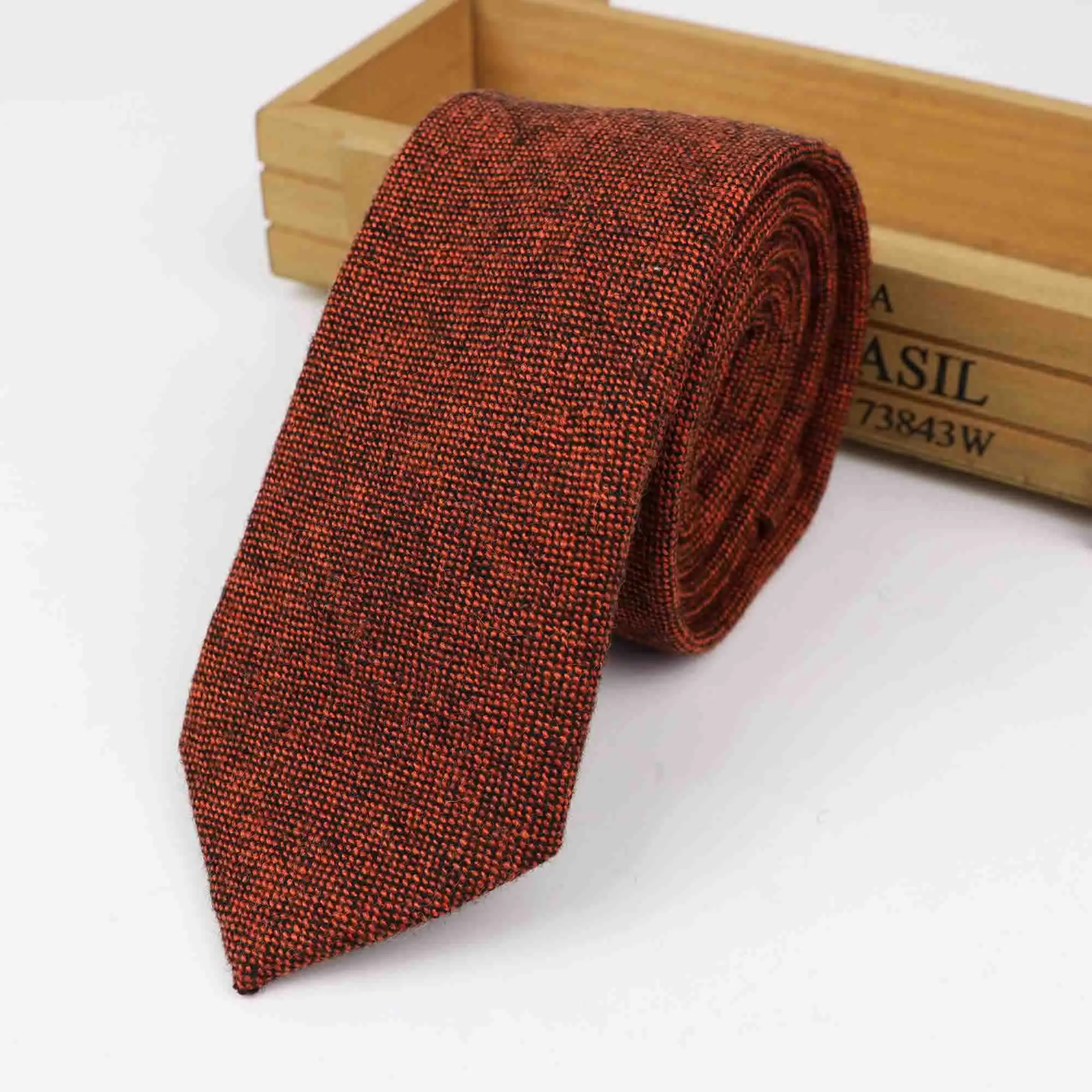 25 New Style Wool Viscose Tie 7cm Ties Fluffy Solid Color Corbata Slim Striped Necktie Cravat Clothing Accessories Warm Dot Ties - Цвет: 25